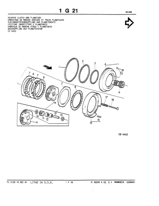 John Deere 644B Loaders (European Version) Parts Catalog Manual - PC3126 - Image 4