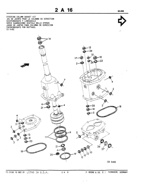 John Deere 644B Loaders (European Version) Parts Catalog Manual - PC3126 - Image 3