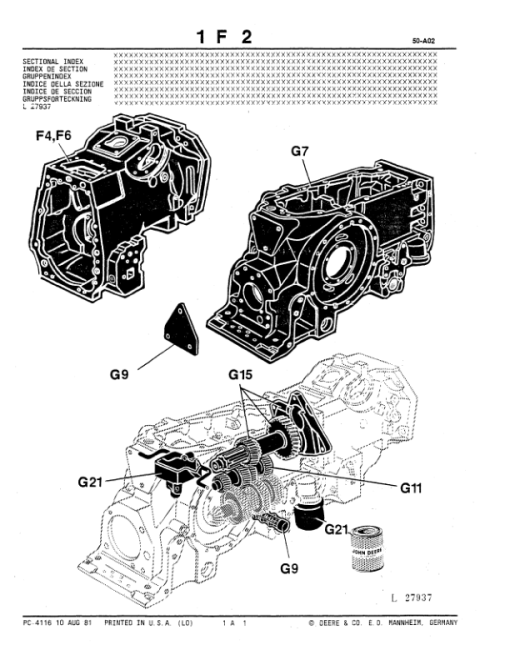 John Deere 300A Backhoes Parts Catalog Manual - PC4116 - Image 3