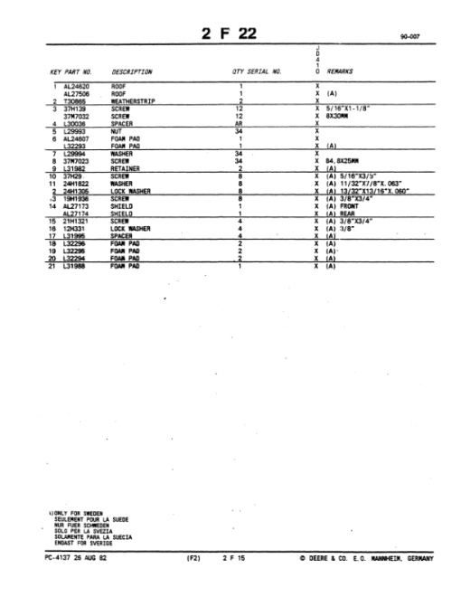 John Deere 410 Backhoes (EU VERSION - MANNHEIM) Parts Catalog Manual - PC4137 - Image 4