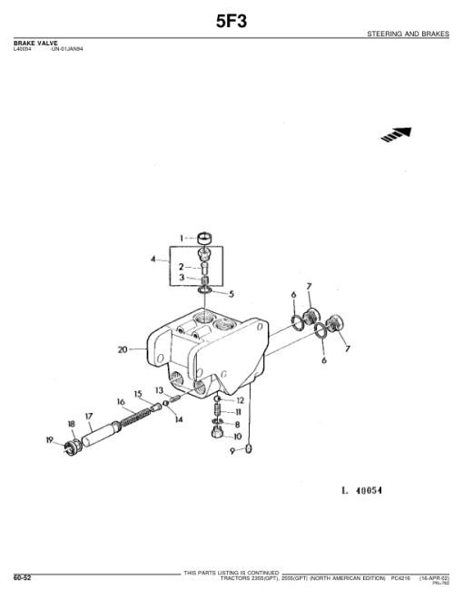 John Deere 2355, 2555 Tractors Parts Catalog Manual - PC4216 - Image 3