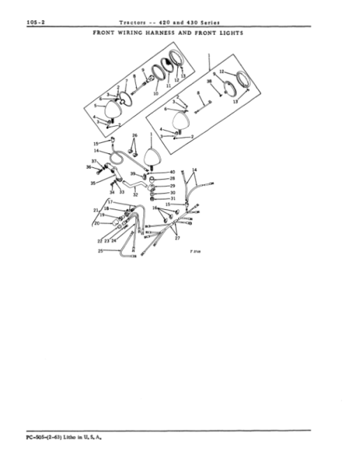 John Deere 420, 430 Tractors Parts Catalog Manual - PC505 - Image 2