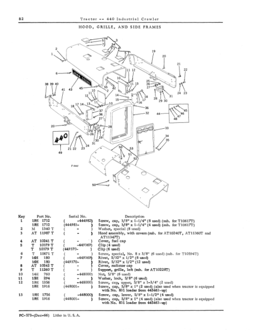 John Deere 440IC Crawlers Parts Catalog Manual - PC573 - Image 4