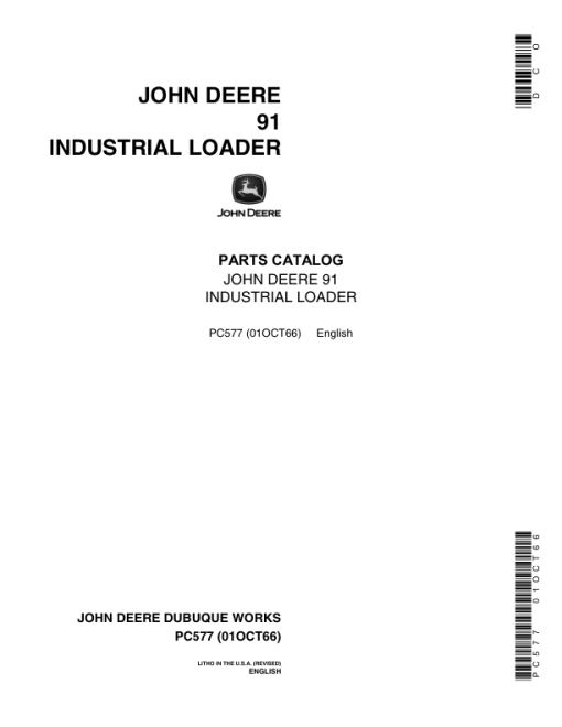 John Deere 91 Attachments (For John Deere 440) Parts Catalog Manual - PC577