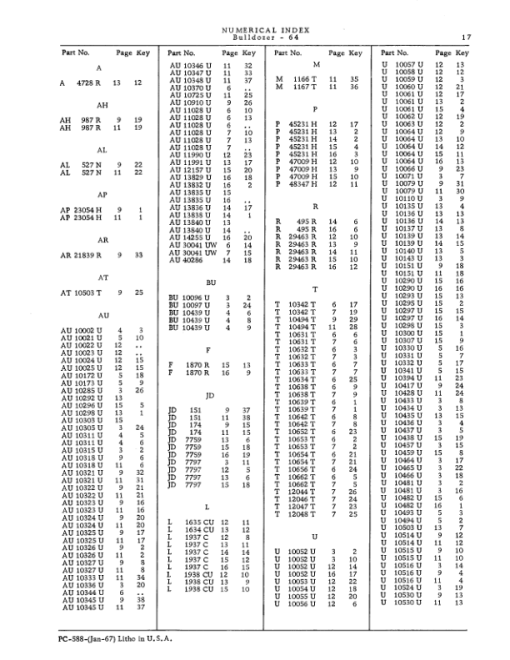 John Deere 64 Attachments (JD 64 Bulldozer and 24 Scarifier on 440 Industrial Crawler YR 1958-1960) Parts Catalog Manual - PC588 - Image 4