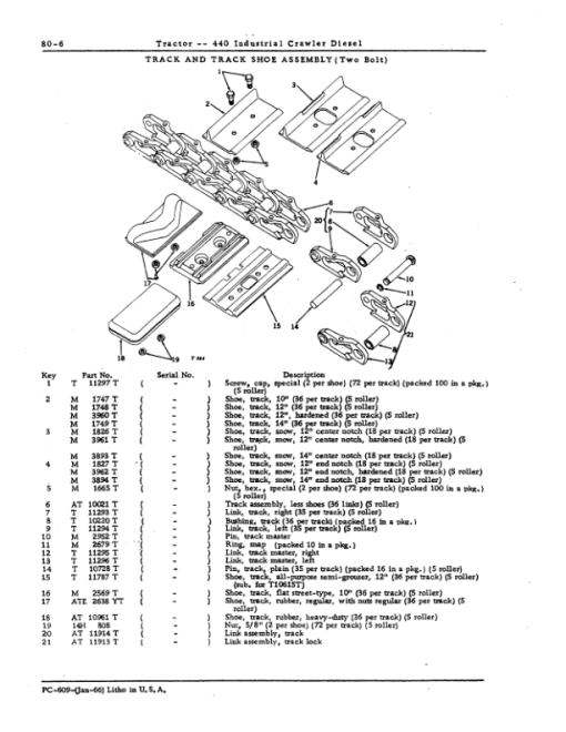 John Deere 440ICD Crawlers Parts Catalog Manual - PC609 - Image 2