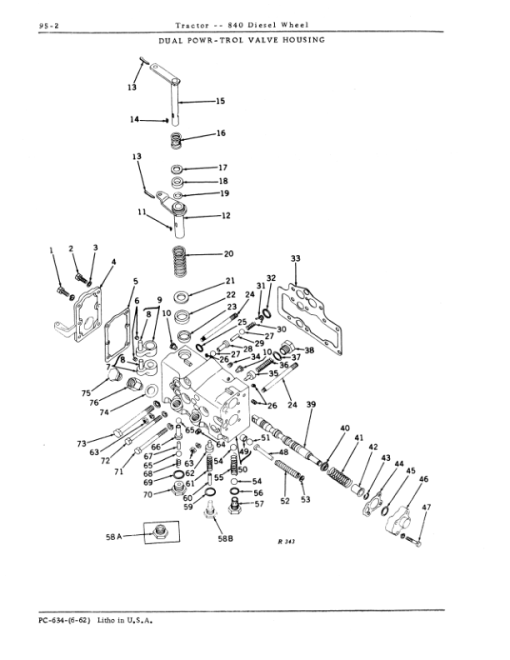 John Deere 840 Tractors Parts Catalog Manual - PC634 - Image 3