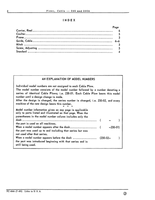 John Deere 230, 230A Attachments (See description) Parts Catalog Manual - PC644 - Image 3