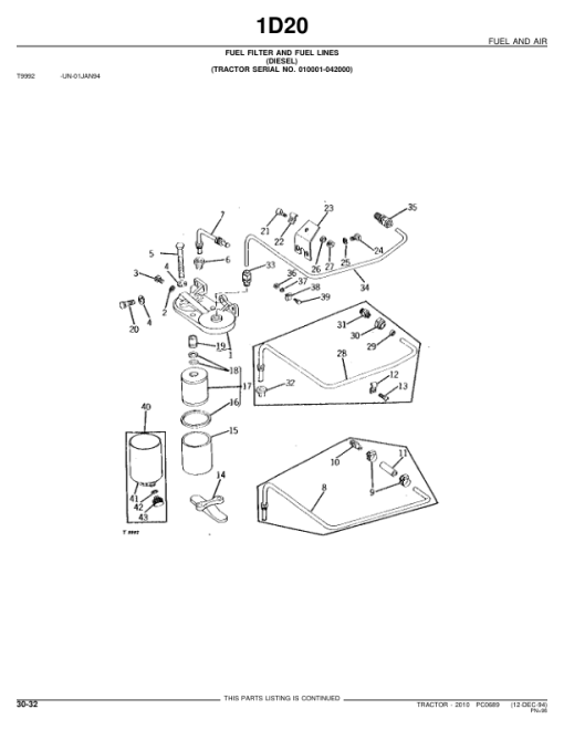 John Deere 2010 Tractors (Row Crop) Parts Catalog Manual - PC689 - Image 4