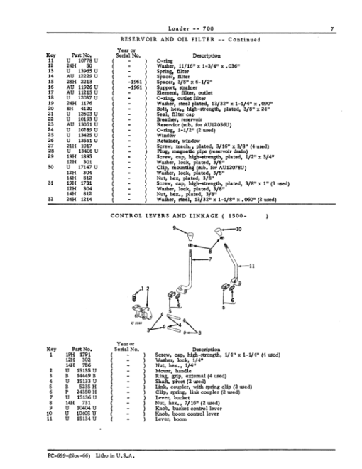 John Deere 700 Attachments (Loader Attachement Only) Parts Catalog Manual - PC699 - Image 3