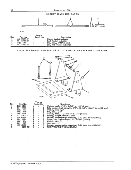 John Deere 710 Attachments (710 and 1010 Wheel Tractor Manufactured 1960 – 1965) Parts Catalog Manual - Image 4