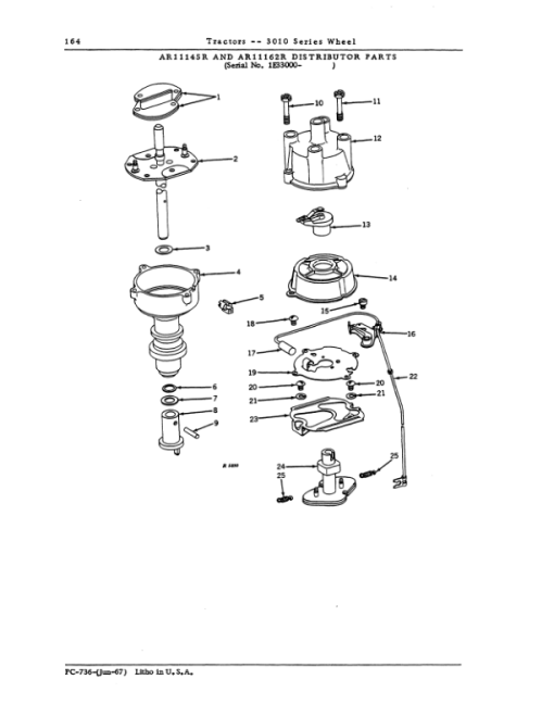 John Deere 3010 Tractors Parts Catalog Manual - PC736 - Image 4