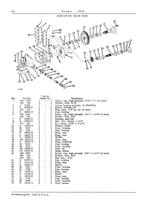 John Deere 5010 Scrapers Parts Catalog Manual - PC824 - Image 2