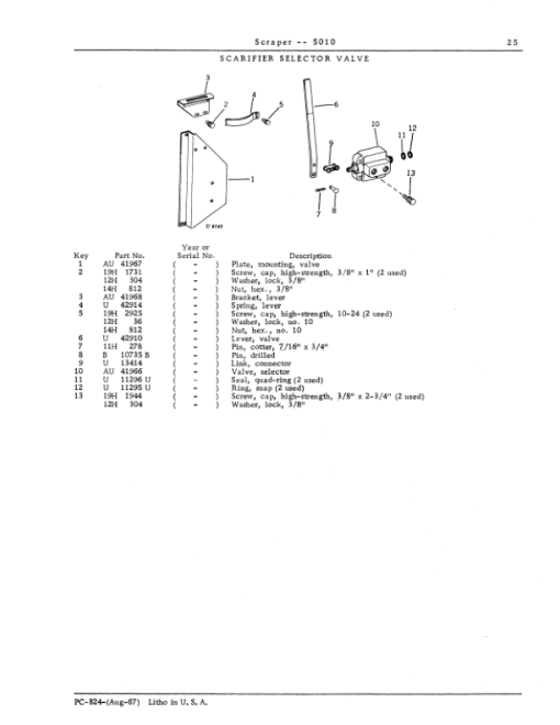 John Deere 5010 Scrapers Parts Catalog Manual - PC824 - Image 3