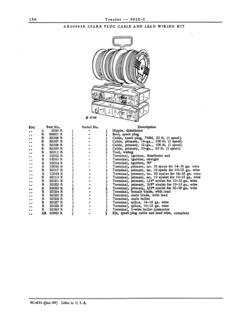 John Deere 5010, 5010I Tractors Parts Catalog Manual - PC831 - Image 3