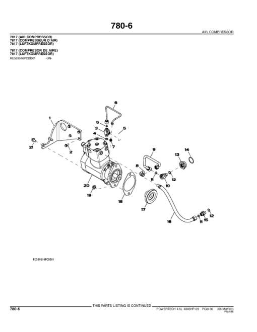 John Deere 4.5L, 4045HF120 Engines Parts Catalog Manual - PC8416 - Image 2