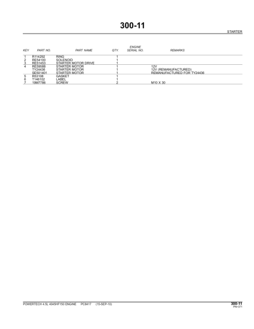 John Deere 4.5L, 4045HF150 Engines Parts Catalog Manual - PC8417 - Image 3