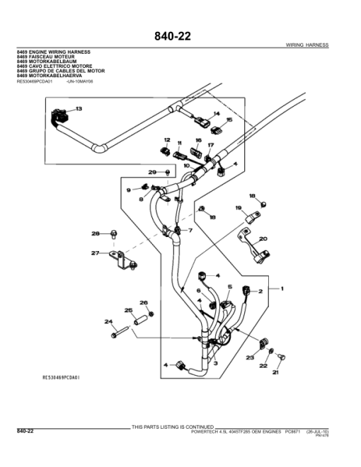 John Deere 4.5L, 4045TF285 Engines Tier 3 Parts Catalog Manual - PC8671 - Image 3