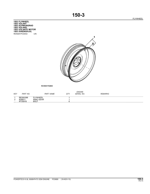 John Deere POWERTECH 6.8L Engines 6068HF475 Parts Catalog Manual - PC8686 - Image 4