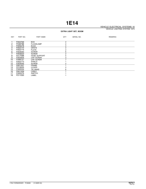 John Deere 1758 Forwarders (SN 002001-) Parts Catalog Manual - PC9089 - Image 3