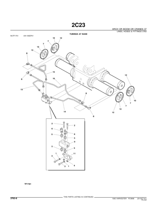 John Deere 1063 Harvester Parts Catalog Manual - PC9090 - Image 4