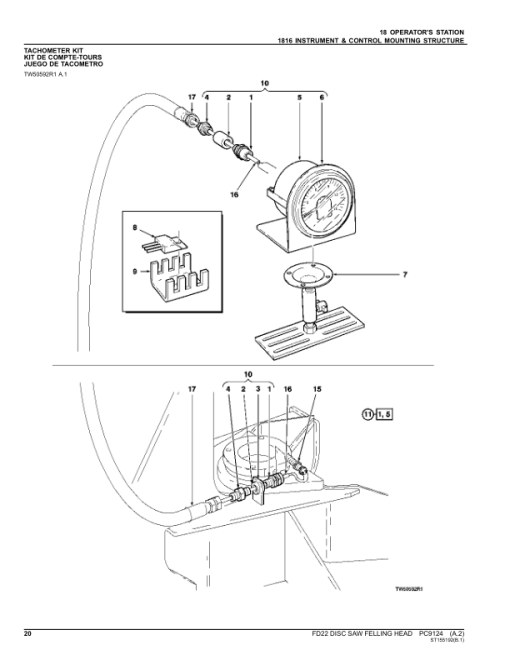 John Deere FD22 Felling Heads Parts Catalog Manual - PC9124 - Image 3