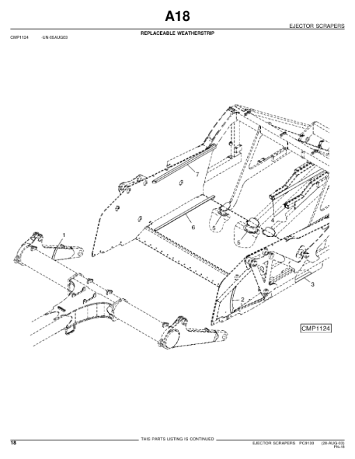 John Deere 1412E, 1810E, 1814E Scrapers Parts Catalog Manual - PC9130 - Image 4