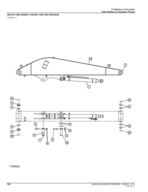 John Deere Hitachi 250 Foresters Parts Catalog Manual - PC9136 - Image 2