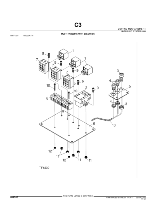 John Deere H744 Harvesting Heads Parts Catalog Manual - PC9147 - Image 2