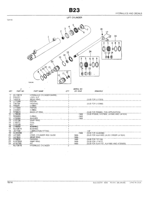 John Deere 6300 Attachments (6300 BULLDOZER AND JD350 CRAWLER) Parts Catalog Manual - PC915 - Image 4