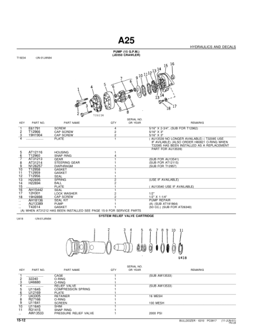 John Deere 6310 Attachments (SN 6310 Bulldozer and JD350 Crawler) Parts Catalog Manual - PC917 - Image 4