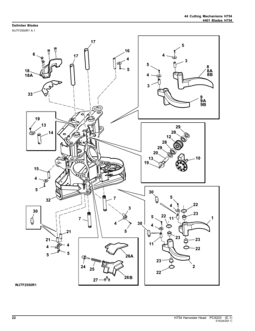 John Deere H754 Harvesting Heads Parts Catalog Manual - PC9203 - Image 2