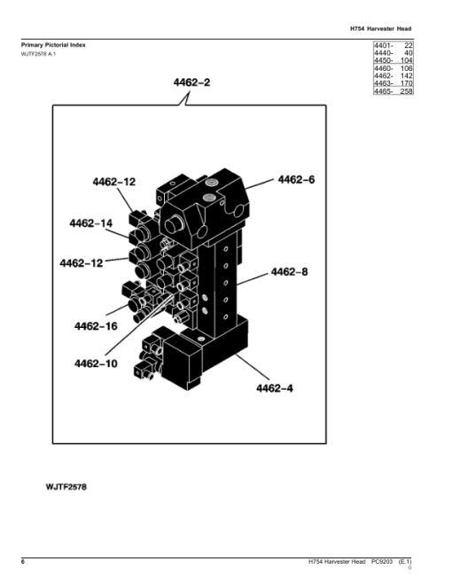 John Deere H754 Harvesting Heads Parts Catalog Manual - PC9203 - Image 4