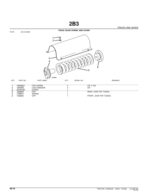 John Deere 450 Crawlers Parts Catalog Manual - PC922 - Image 4