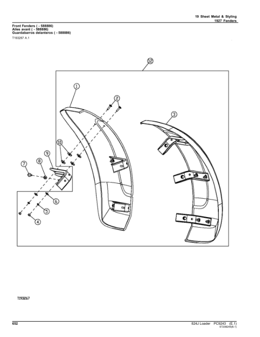 John Deere 824J Loaders Parts Catalog Manual - PC9243 - Image 3