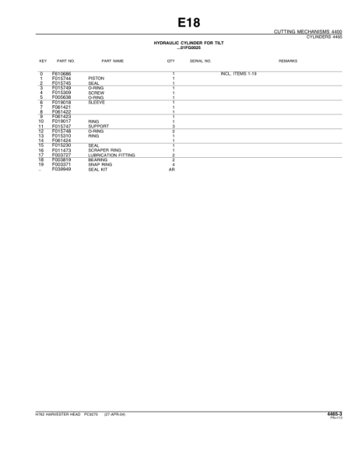 John Deere H762 Harvesting Heads Parts Catalog Manual - PC9270 - Image 3