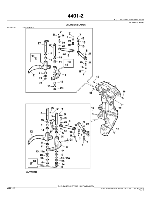 John Deere H270 Harvesting Heads (SN EJH270X000472) Parts Catalog Manual - PC9271 - Image 2