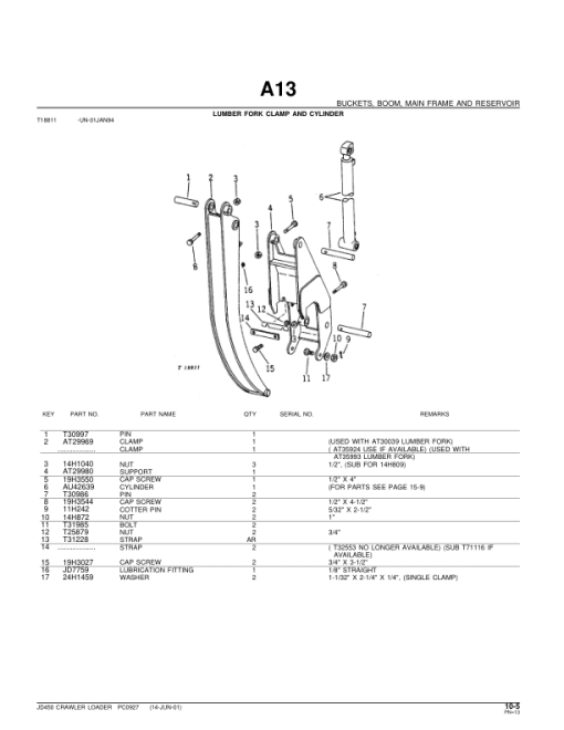 John Deere 450 Attachments ( 7710 and 7711 blade boom, and drott 1-in1) Parts Catalog Manual - PC927 - Image 2