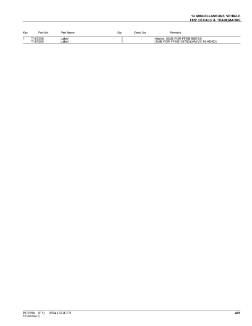 John Deere 3554 Loggers Parts Catalog Manual - PC9298 - Image 4