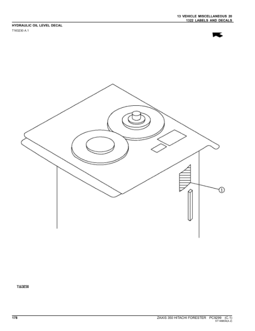 John Deere Hitachi 350 Foresters Parts Catalog Manual - PC9299 - Image 3