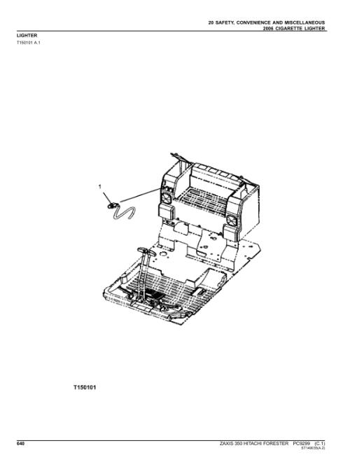 John Deere Hitachi 350 Foresters Parts Catalog Manual - PC9299 - Image 2