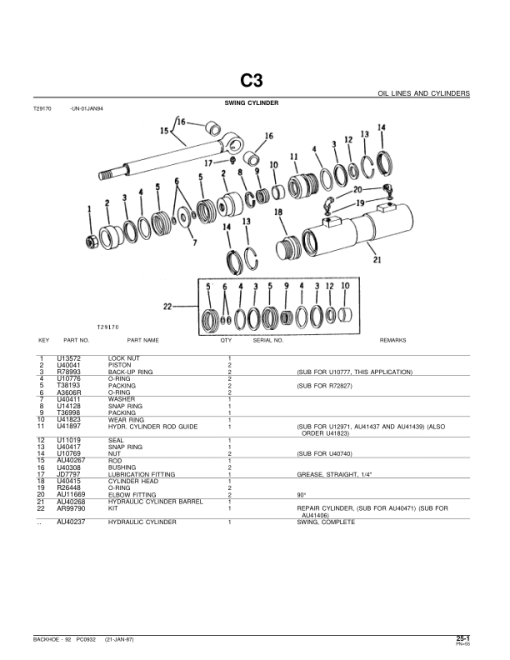 John Deere 92 Attachments (SN 92 Backhoe Attachment on a JD400 Tractor) Parts Catalog Manual - PC932 - Image 2