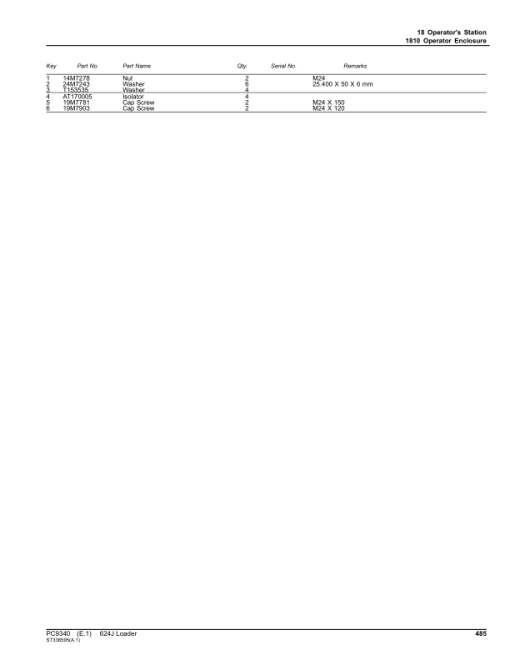 John Deere 624J Loaders Parts Catalog Manual - PC9340 - Image 3