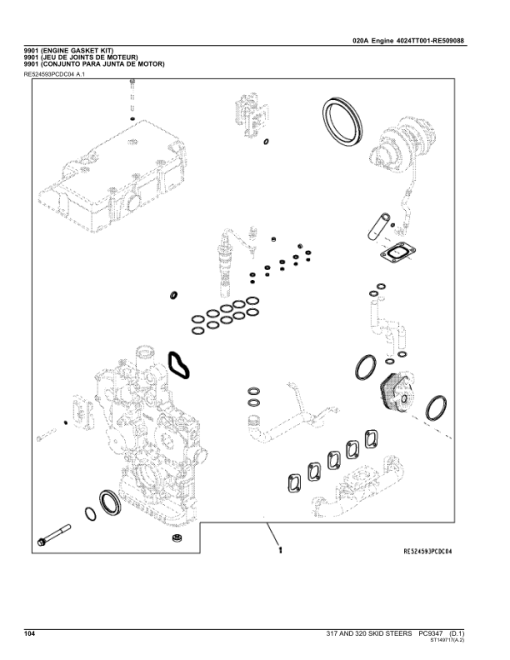 John Deere 317, 320 Skid Steers Parts Catalog Manual - PC9347 - Image 4