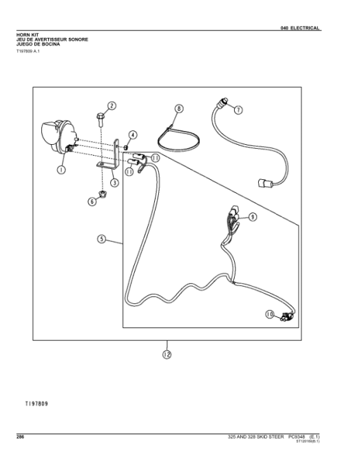 John Deere 325, 328 Skid Steers Parts Catalog Manual - PC9348 - Image 2