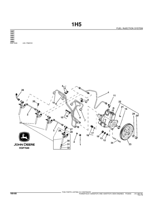 John Deere 4.5L, 4045DF270, 4045TF270 Engines Parts Catalog Manual - PC9355 - Image 3