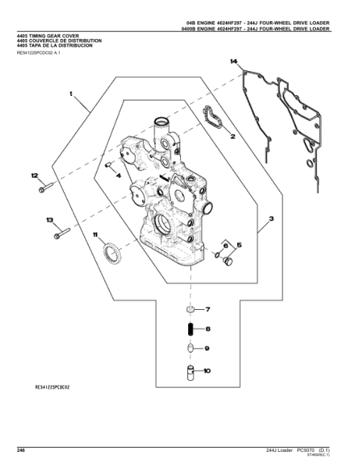 John Deere 244J Loaders Parts Catalog Manual - PC9370 - Image 3