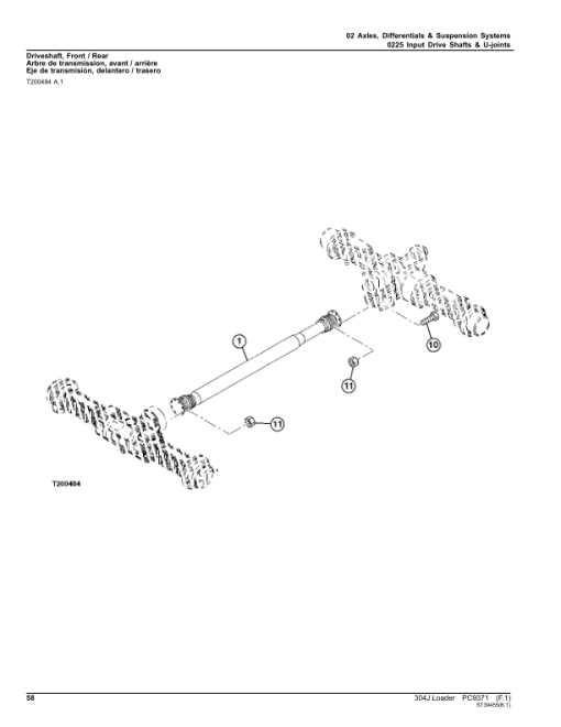 John Deere 304J Loaders Parts Catalog Manual - PC9371 - Image 3