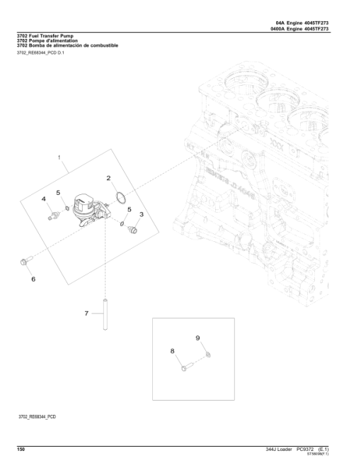 John Deere 344J Loaders Parts Catalog Manual - PC9372 - Image 4