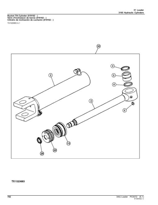 John Deere 344J Loaders Parts Catalog Manual - PC9372 - Image 3